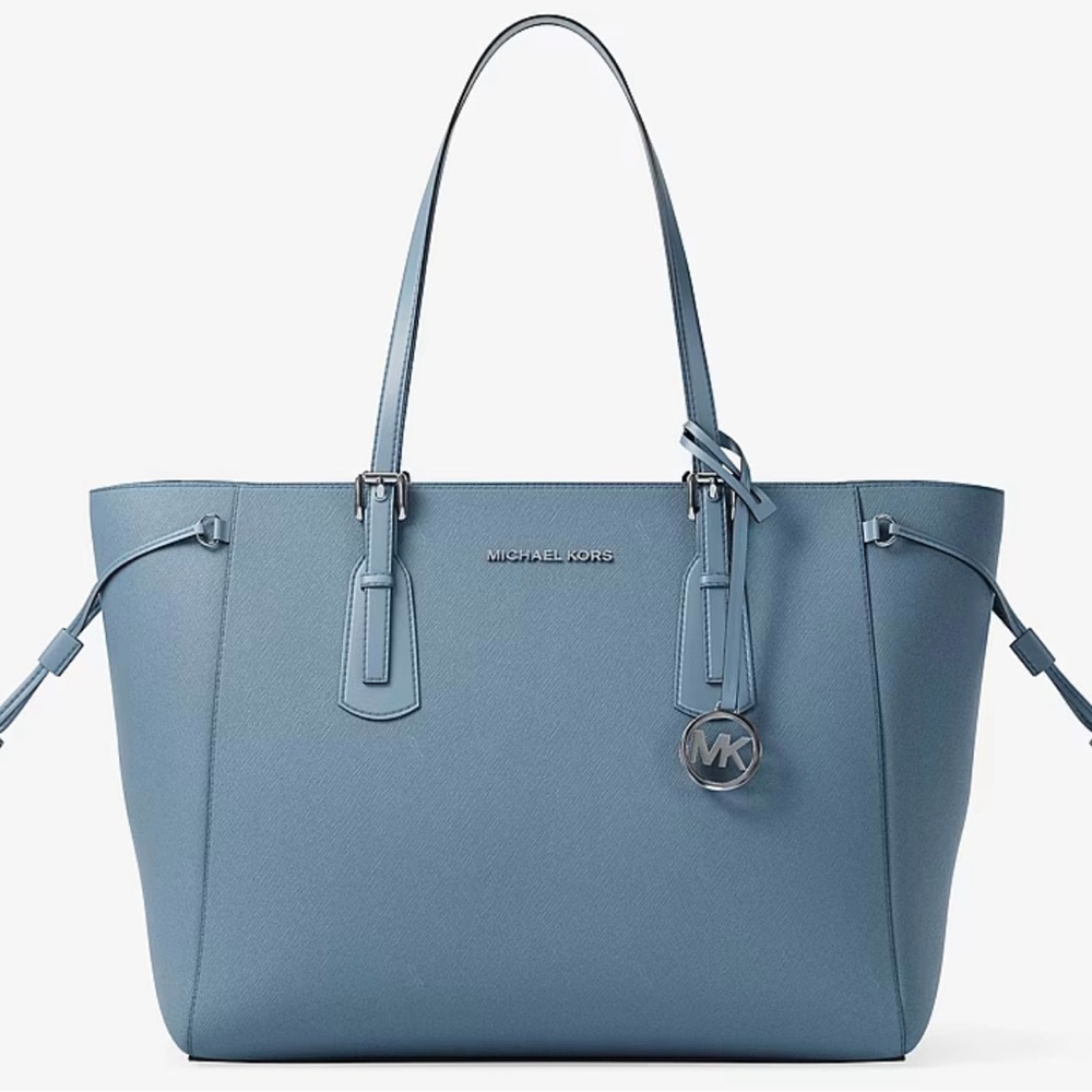 Michael Kors Light Blue Saffiano Leather Tote